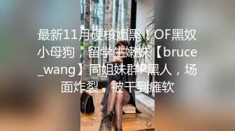 最新11月硬核媚黑！OF黑奴小母狗，留学生嫩妹【bruce_wang】同姐妹群P黑人，场面炸裂，被干到瘫软